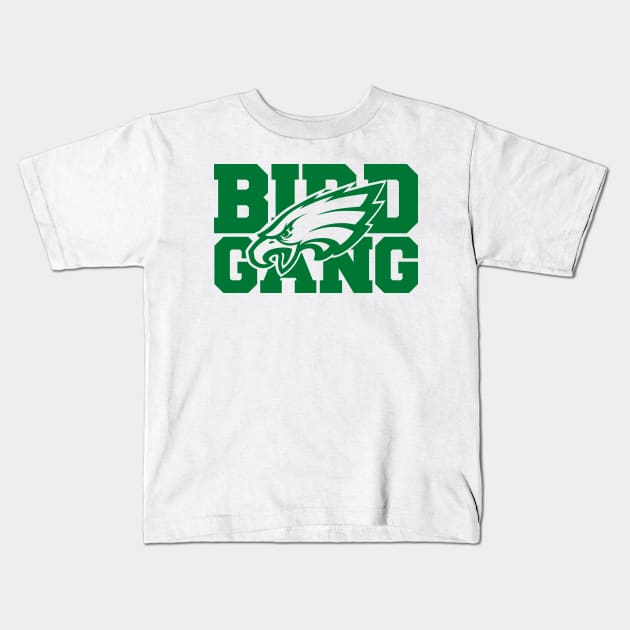 Bird Gang Philadelphia Eagles Kids T-Shirt by graphictone